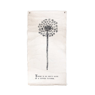 There Is So Much Hope - Botanical Hand Painted Wall Hanging 32"x63" (sizes vary)