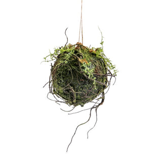 ***Hanging Ball with Artificial Moss and Branches