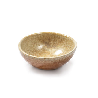 ***Large Speckled Ceramic Ochre Bowl