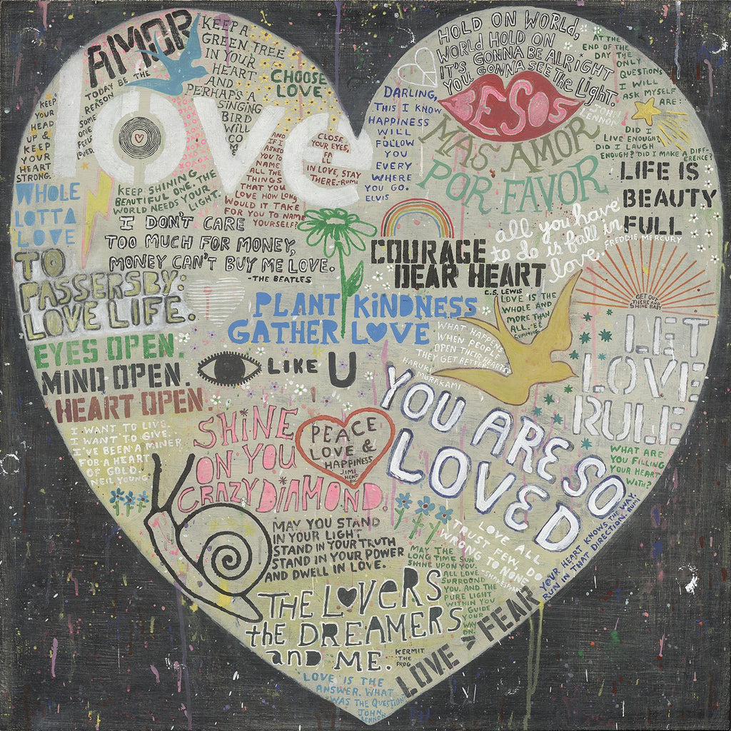 Choose Love Art Print in Black - Gallery Wrap