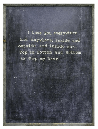 I Love You Everywhere (Grey Wood) - Art Print
